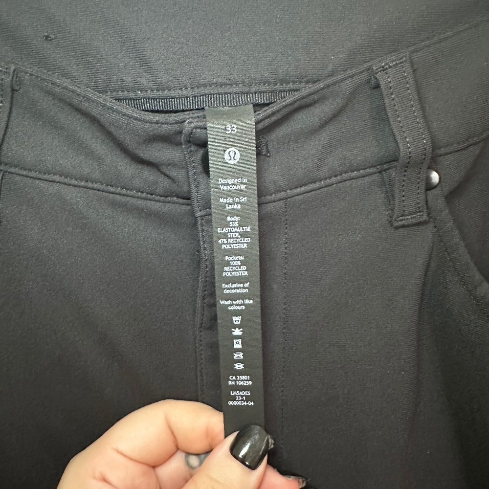 Men’s Lululemon ABC Classic Fit 5 Pocket Pant (Warpstreme) 33x32
